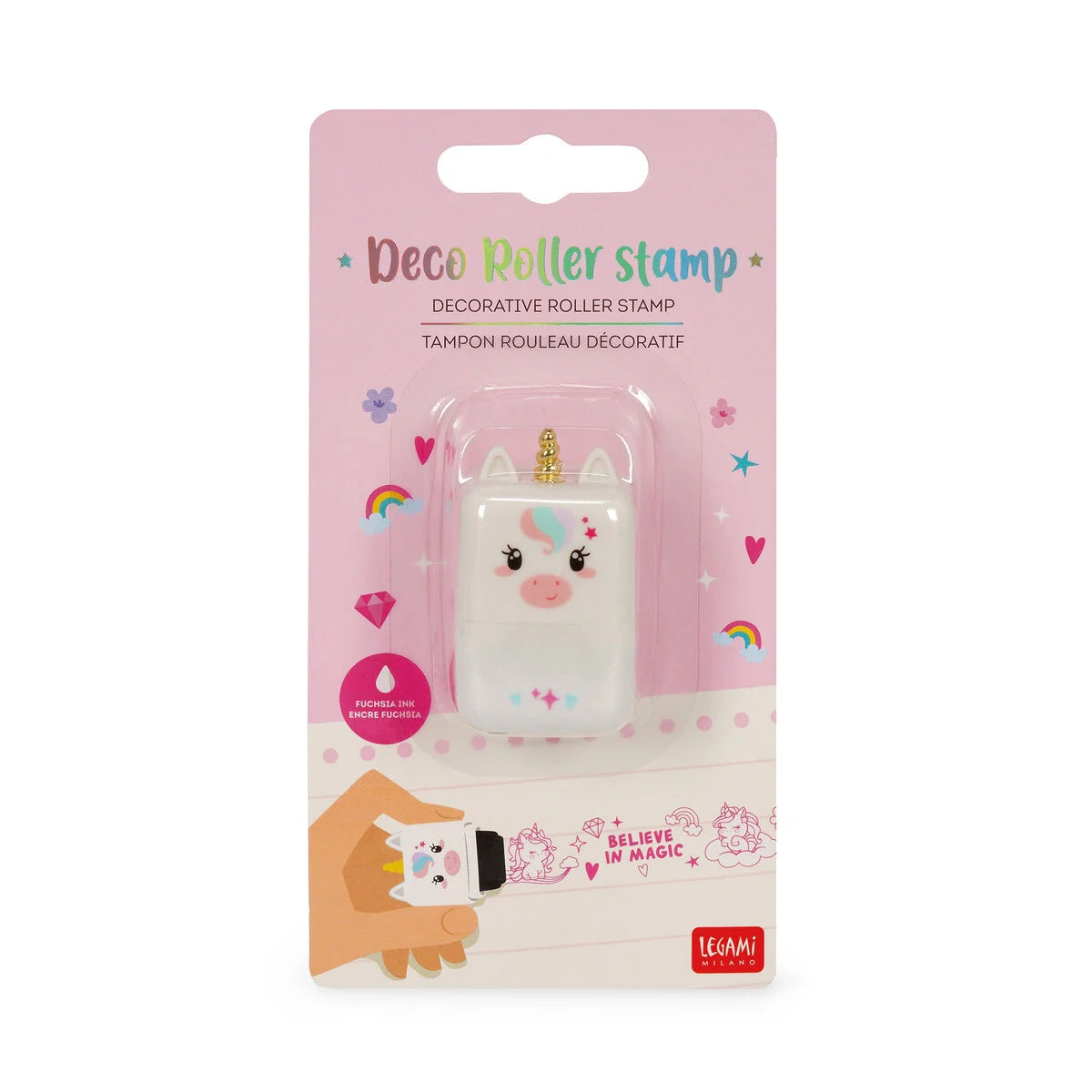 Timbro Decorativo a Rullo Legami Roller Stamp Unicorn