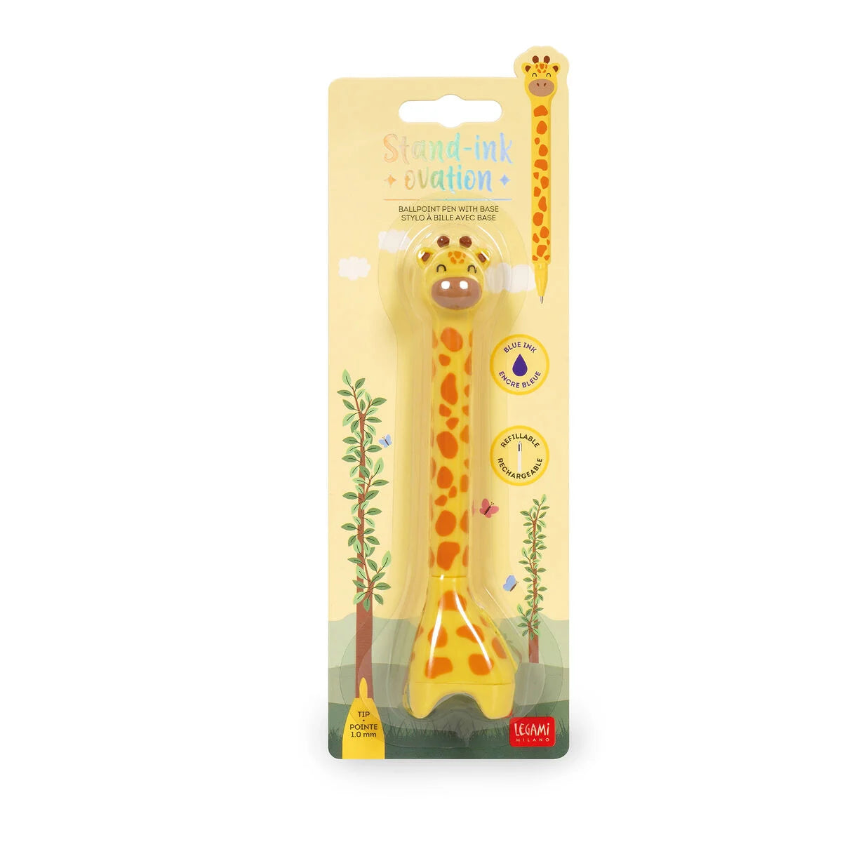 Penna a Sfera con Base Stand-Ink Ovation – Giraffe di Legami