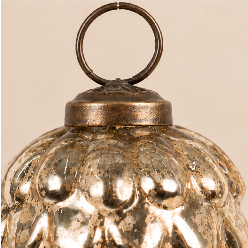 Pigna Natale Vintage in Vetro Champagne Ø 8 cm