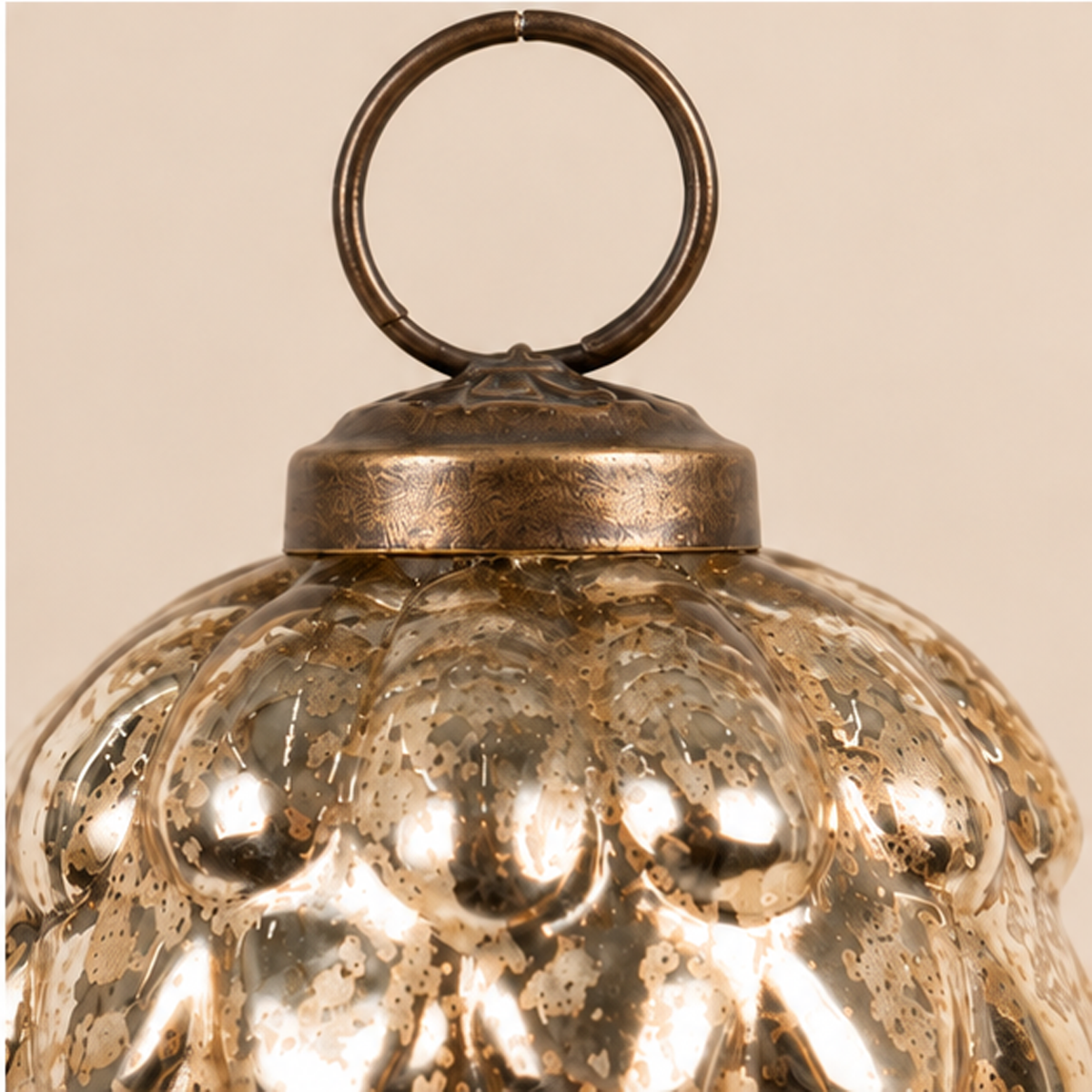 Pigna Natale Vintage in Vetro Champagne Ø 8 cm