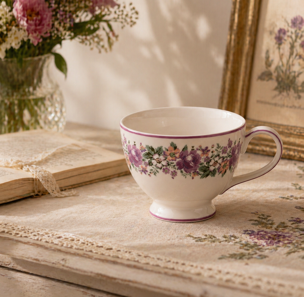 Tazza tè Marie dusty rose