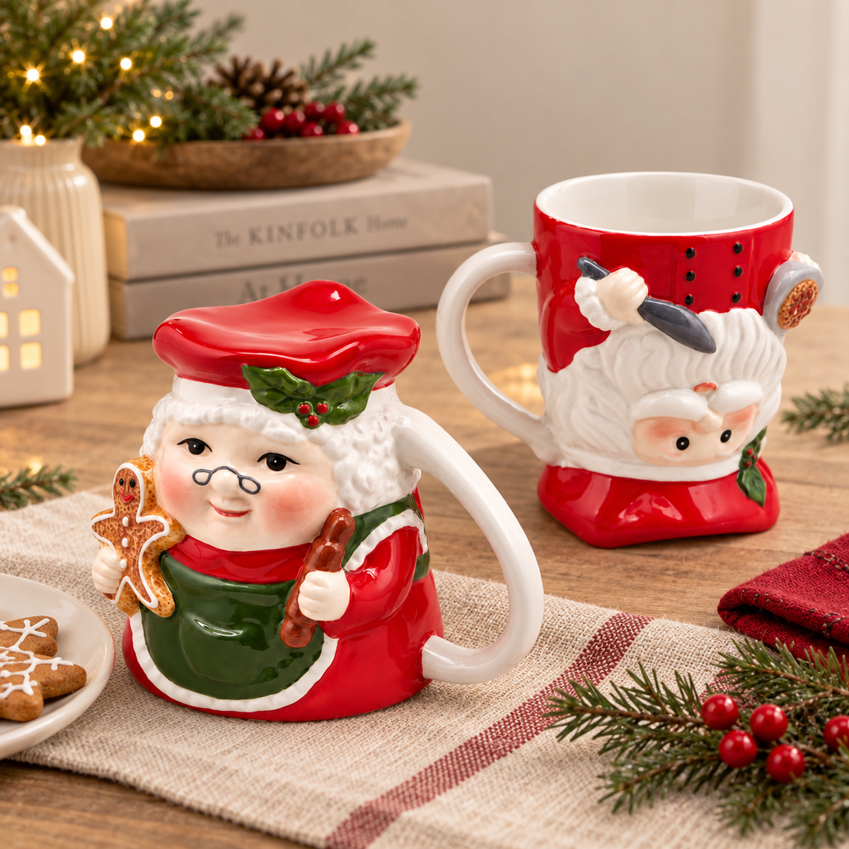 Tazza Natalizia EDG in Ceramica – Babbo Natale e Mamma Natale