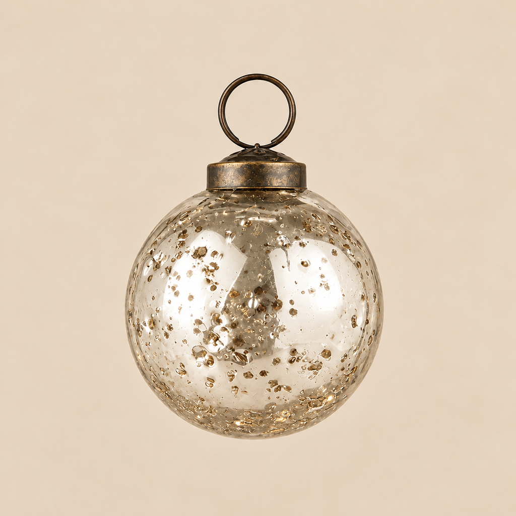 Sfera Vintage in vetro argento