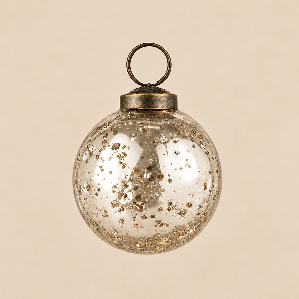 Sfera Vintage in vetro argento