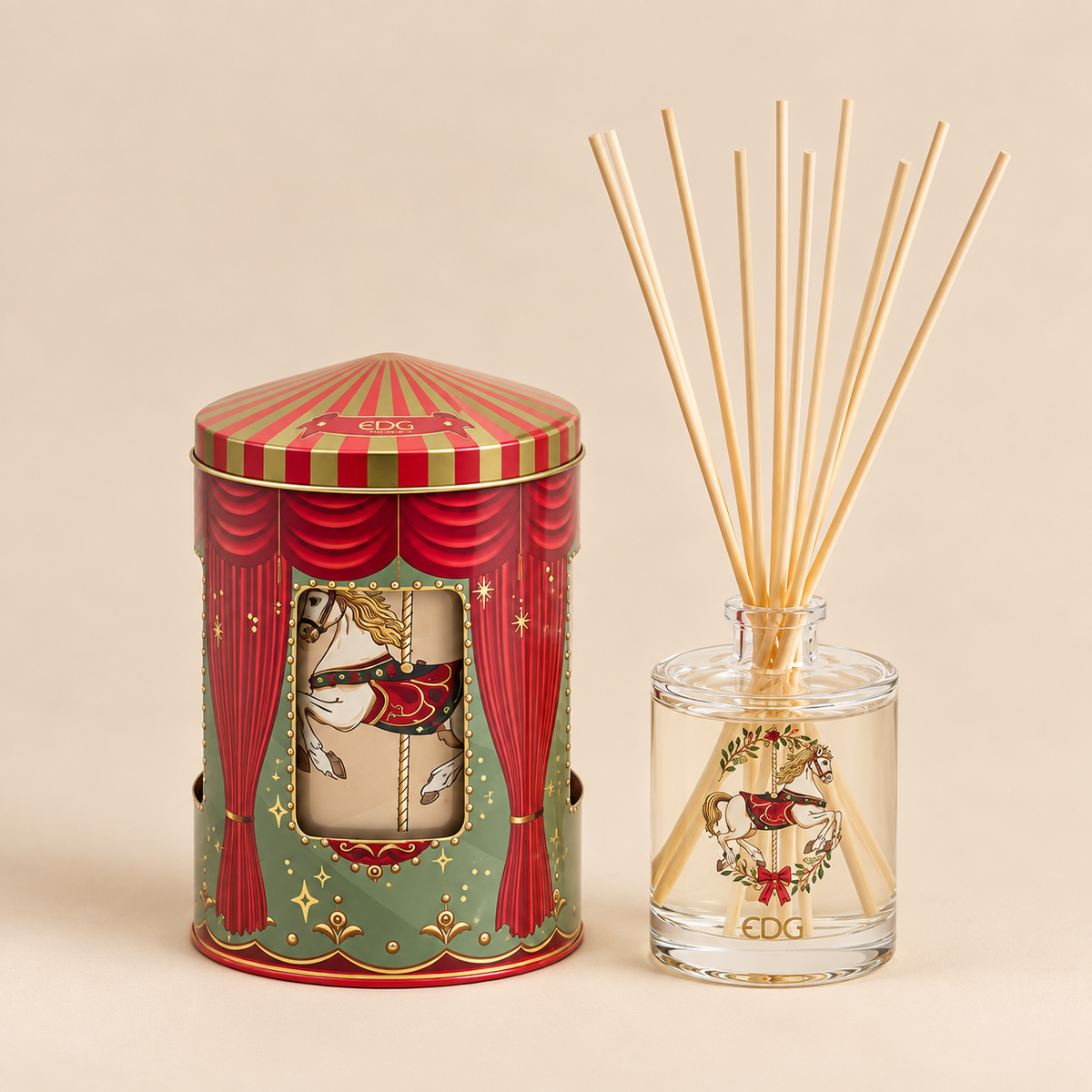 Diffusore di Profumo Magic Carousel EDG Cinnamon 300 ml con Carillon
