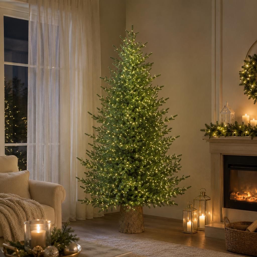 Albero di Natale Lucciole EDG con 3100 LED Rice h.210 cm