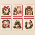 Set 6 Spugne da Cucina Natalizie in Cellulosa “Christmas is Coming”