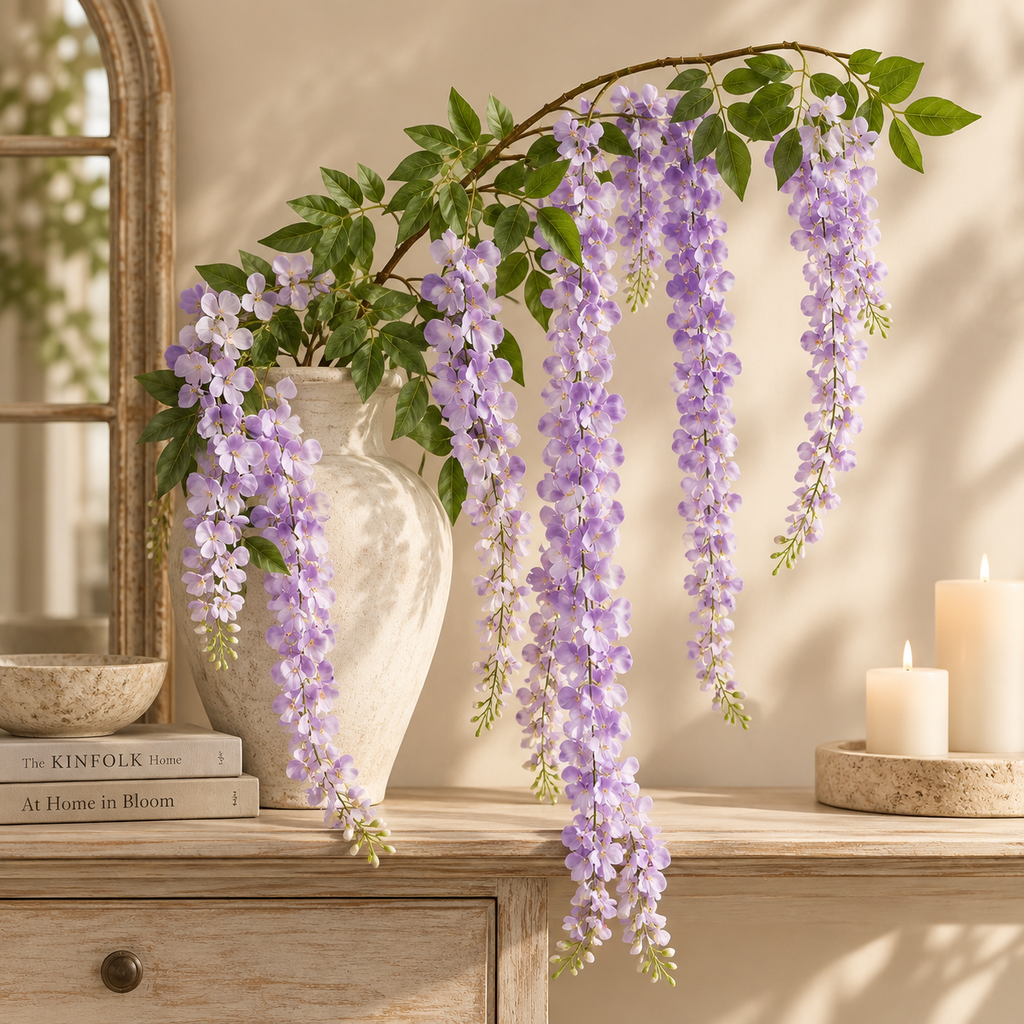 Glicine Artificiale Chic EDG Lilla H 180 cm