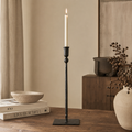 Candeliere Nero in Ferro Stile Industriale h.52cm