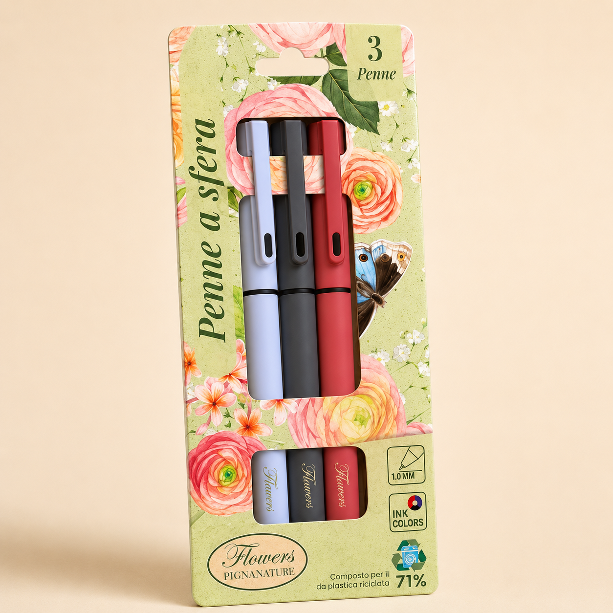 Set 3 penne Pigna Nature Flowers