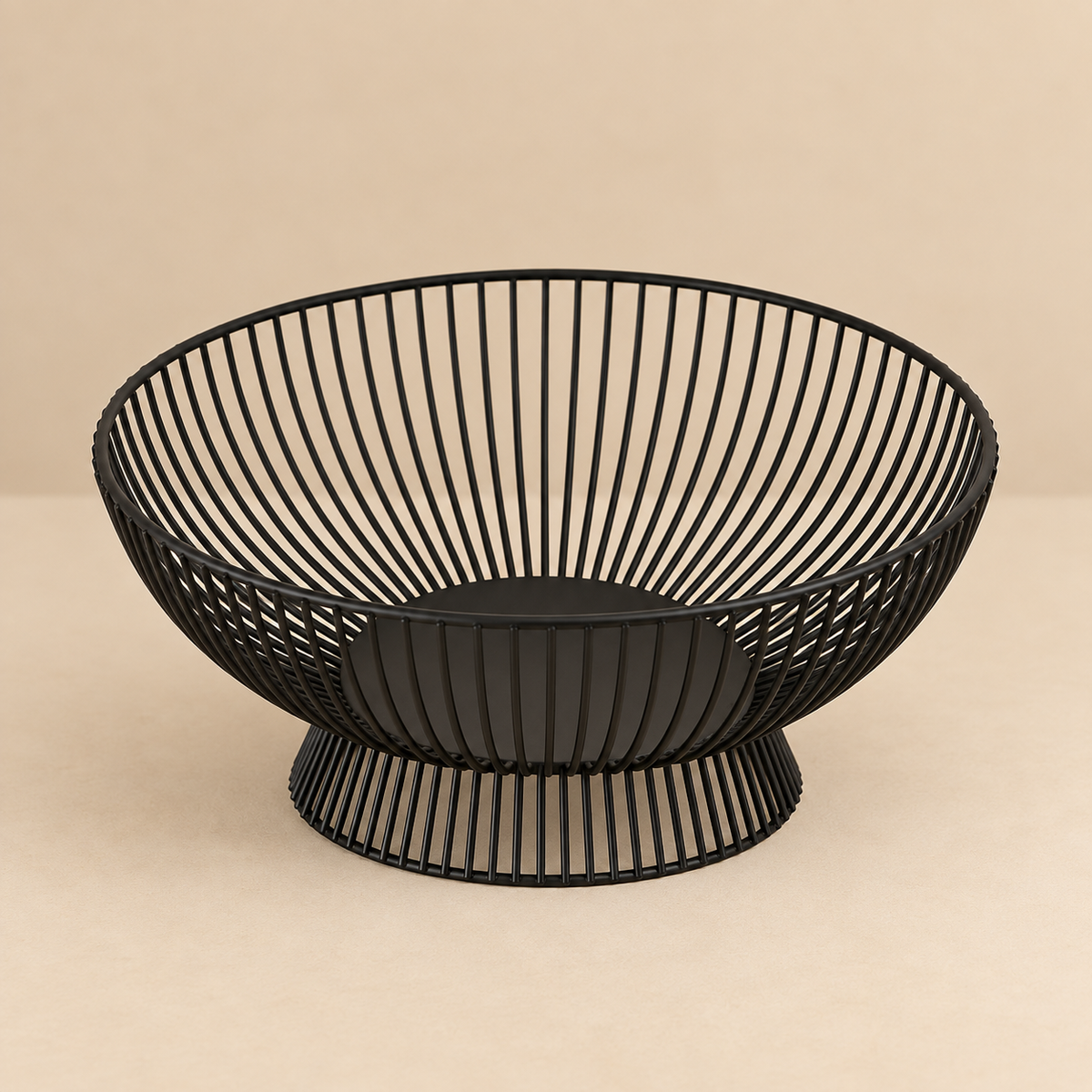 Cestino / centrotavola in metallo nero 25cm