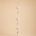 Decorazione Pendente con Cuori in Metallo – Bianca H 80 cm