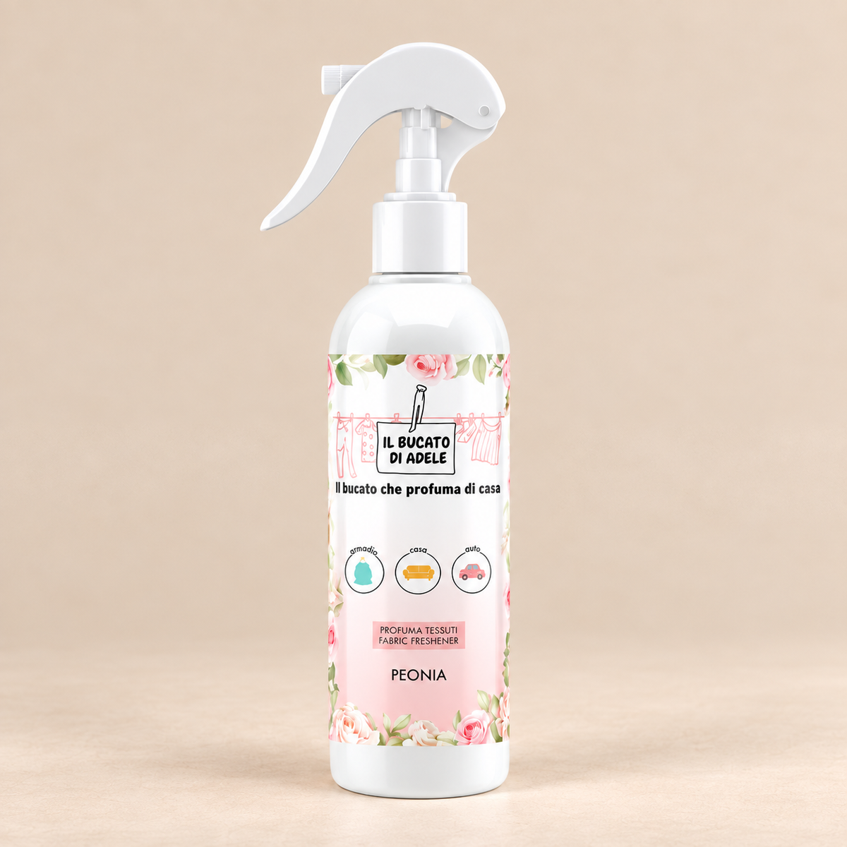 Spray tessuti Il bucato di Adele Peonia
