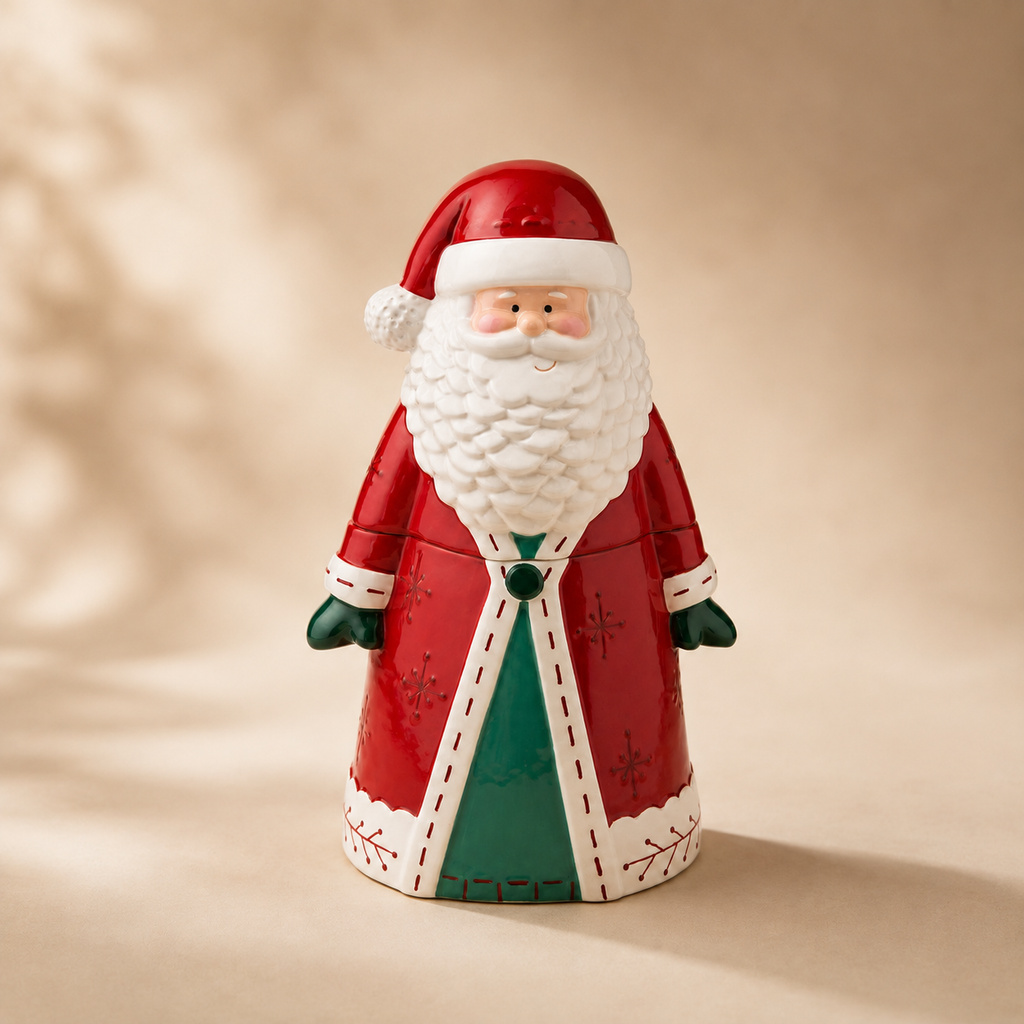Contenitore Babbo Natale in Ceramica – H 31 cm