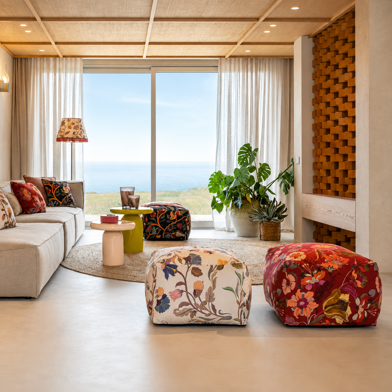 Pouf quadrato Bloomfield