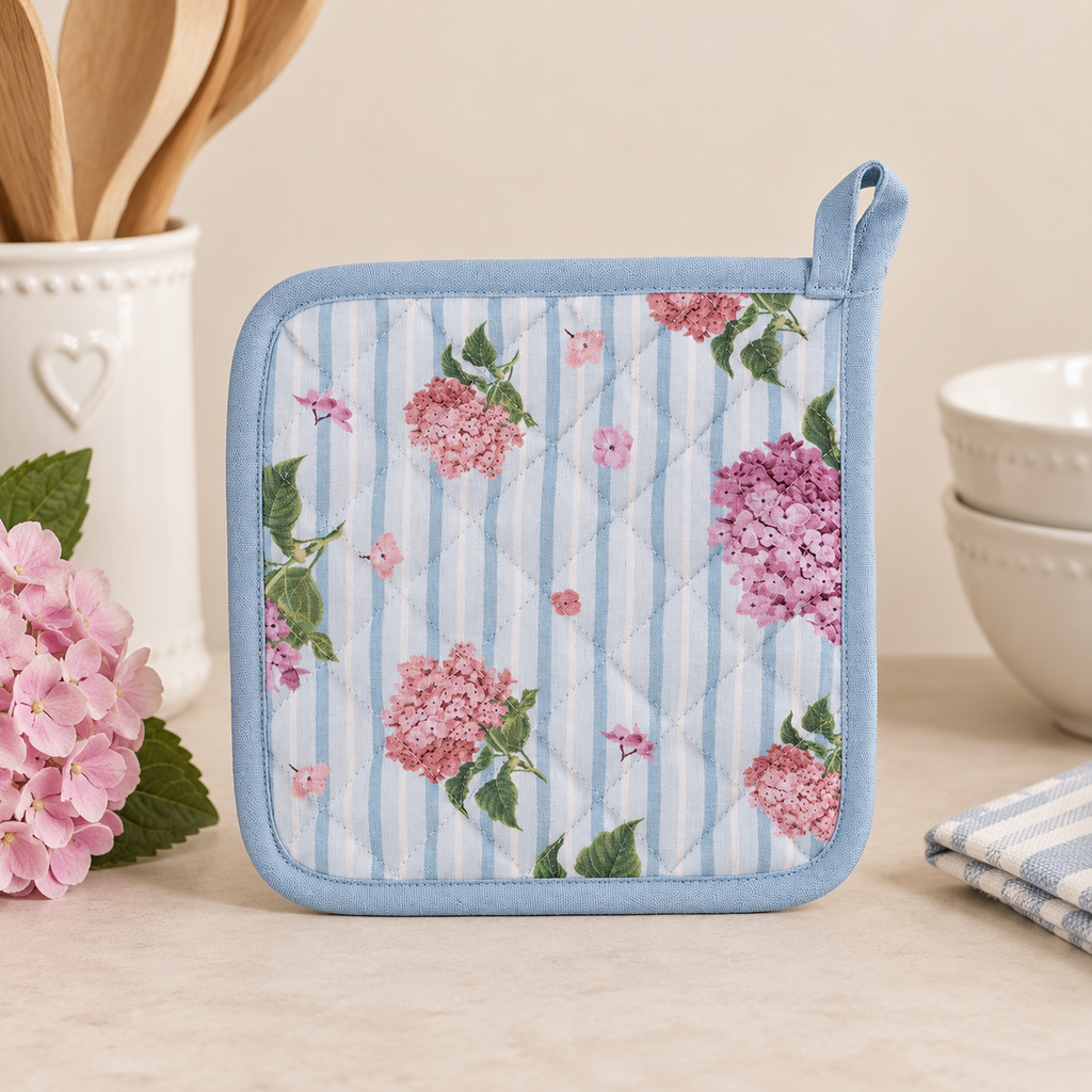 Presina Ortensie Double Face in Cotone 16 x 16 cm