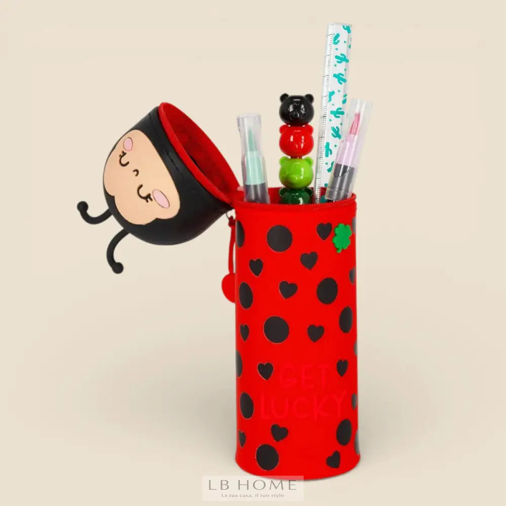 Astuccio 2-in-1 in Silicone Ladybug ’Get Lucky’ Cartoleria
