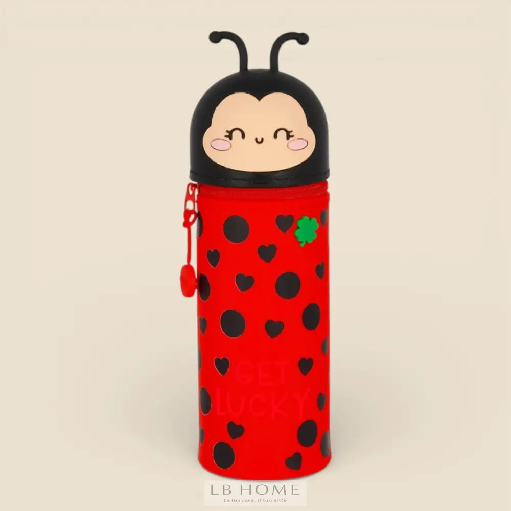 Astuccio 2-in-1 in Silicone Ladybug ’Get Lucky’ Cartoleria