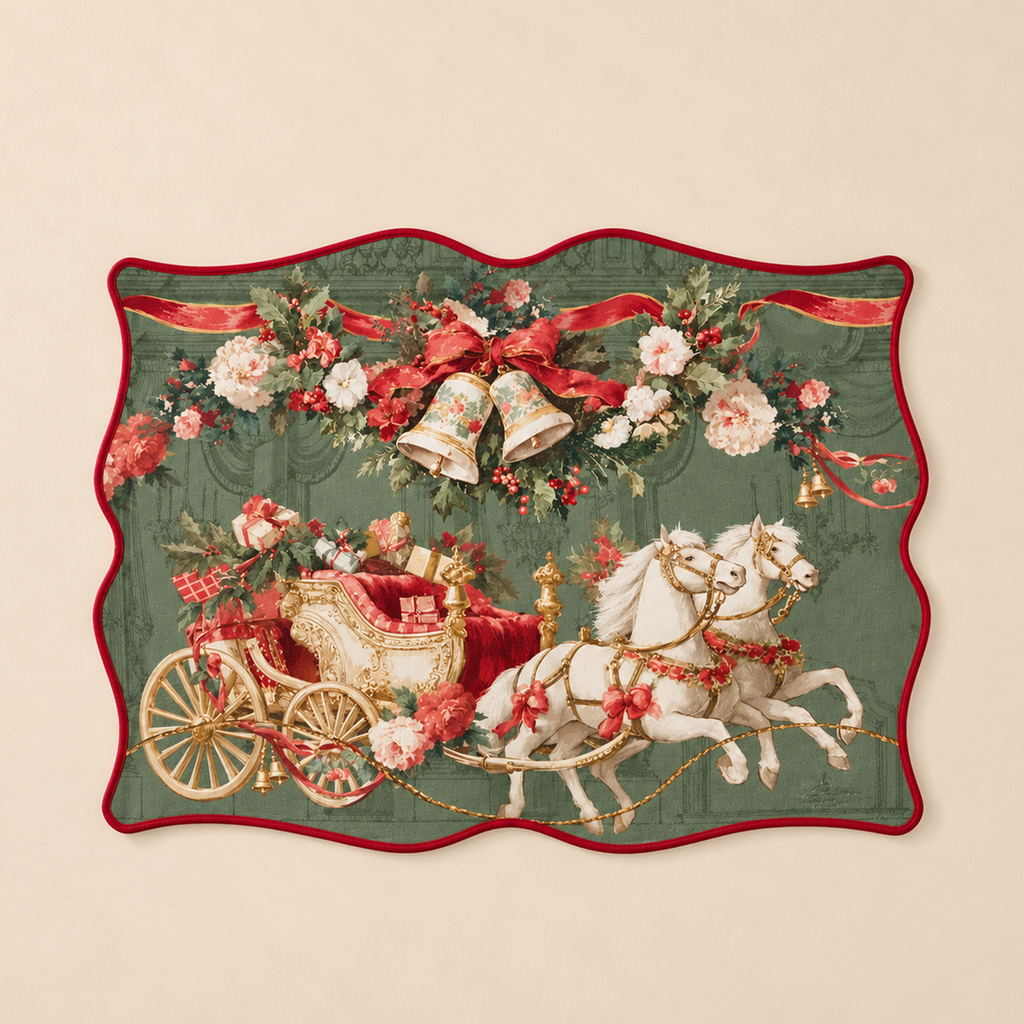 Tovaglietta in Vinile Calessi e Calessini Blanc Mariclò 31 x 45 cm