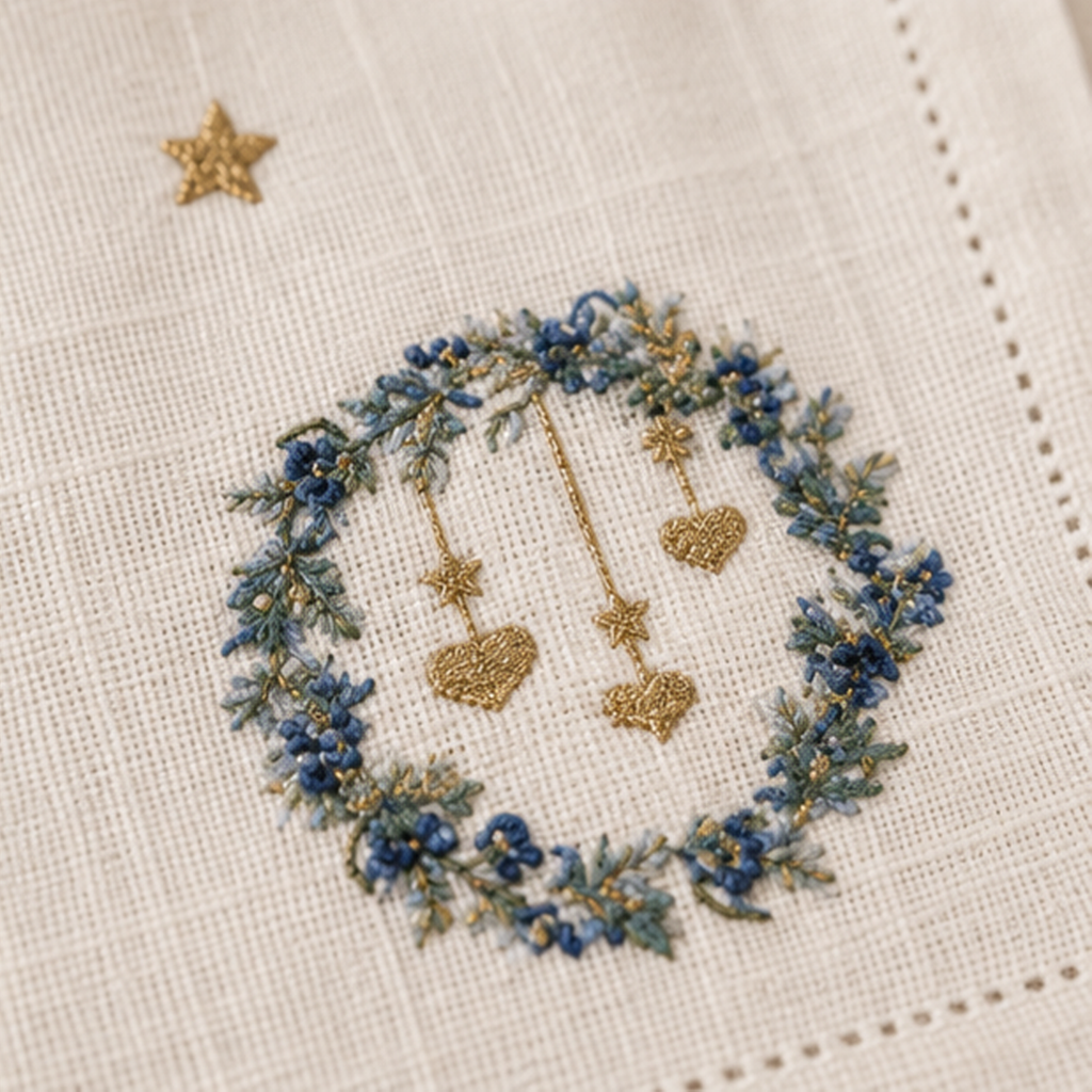 Tovagliolo Zelda GreenGate Bianco con Ricamo