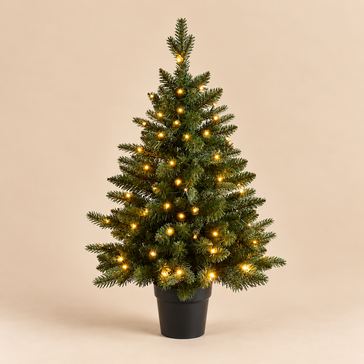 Pino Artificiale con Vaso e 60 LED h.90 cm - EDG