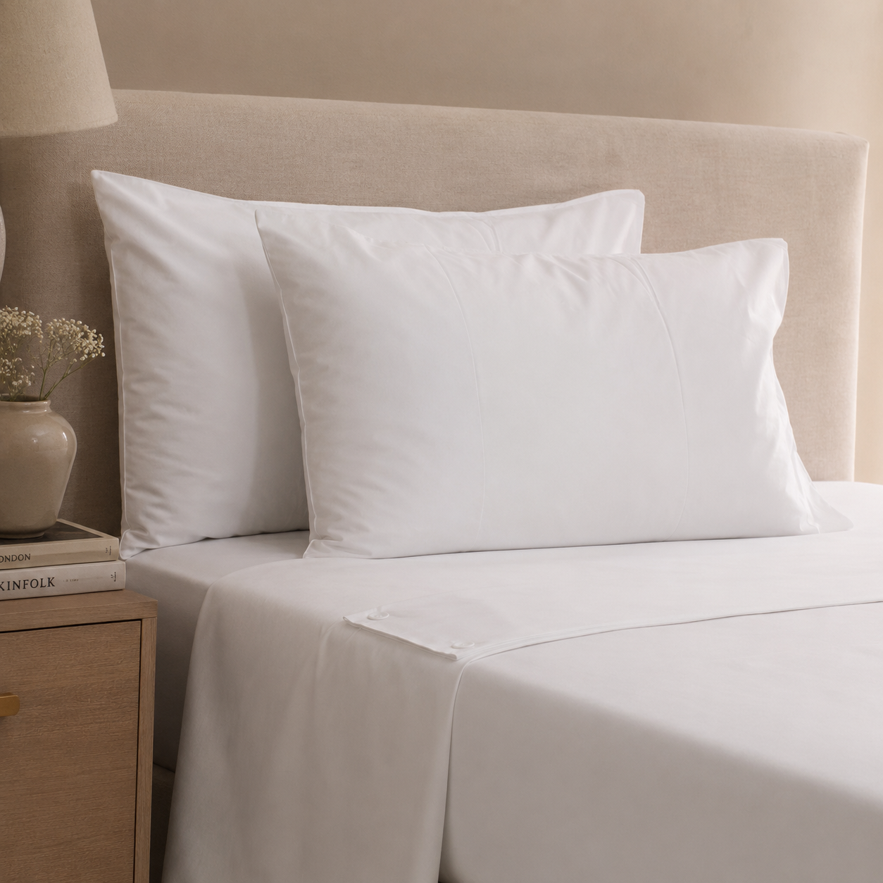 Completo Letto Il Percalle Fazzini – Puro Cotone – Bianco