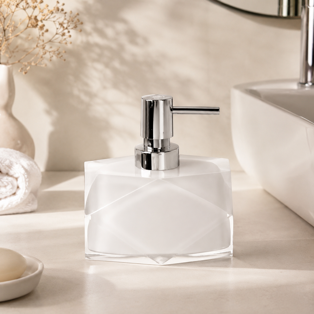 Dispenser Sapone Chanelle Bianco – 11,5 x 7,8 x H 12,6 cm