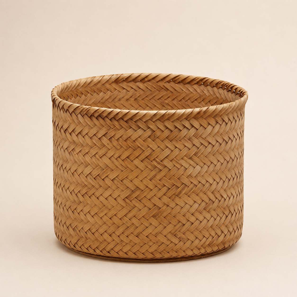 Cesto Rotondo in Bamboo Naturale – Ø 40 x H 32 cm