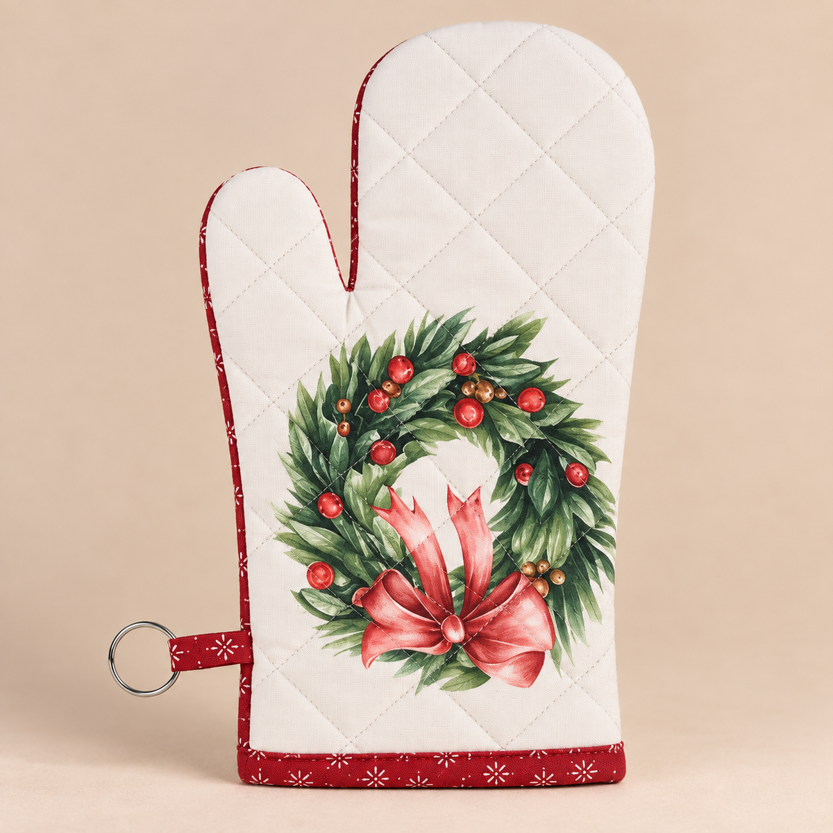 Guantone da Cucina Storia di Natale con Ghirlanda