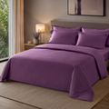 Coppia Copriguanciale Enne in Raso di Puro Cotone – 50 x 80 cm Purple