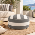 Pouf Gonfiabile da Interno ed Esterno a Righe Ø53 x H23 cm