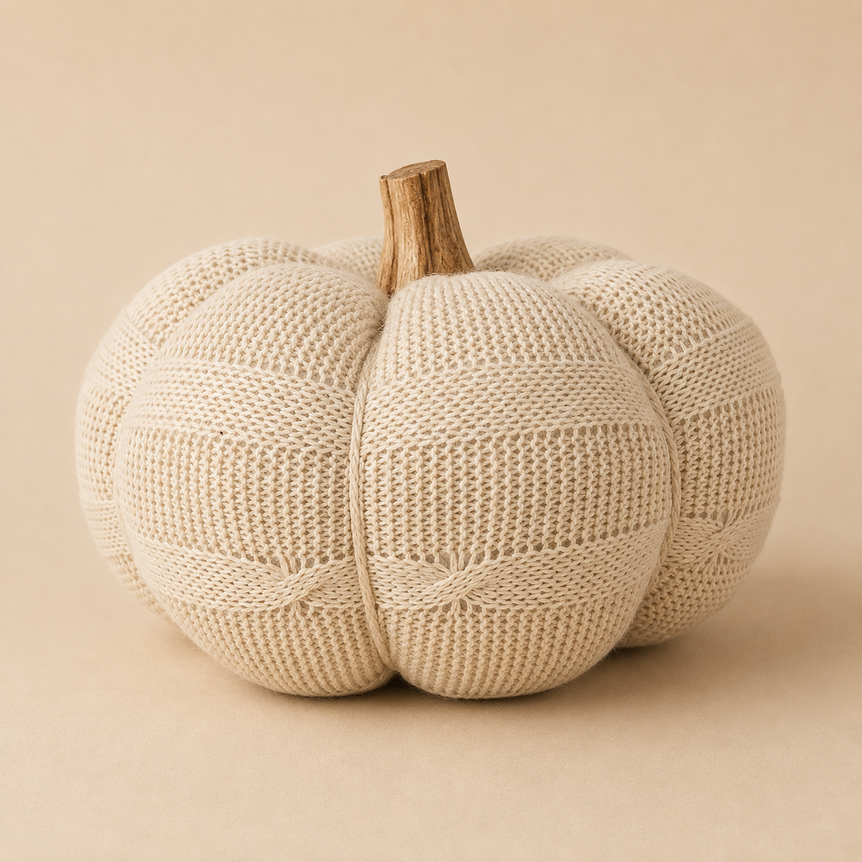 Zucca Decorativa in Tessuto – Ø 15 x H 12 cm