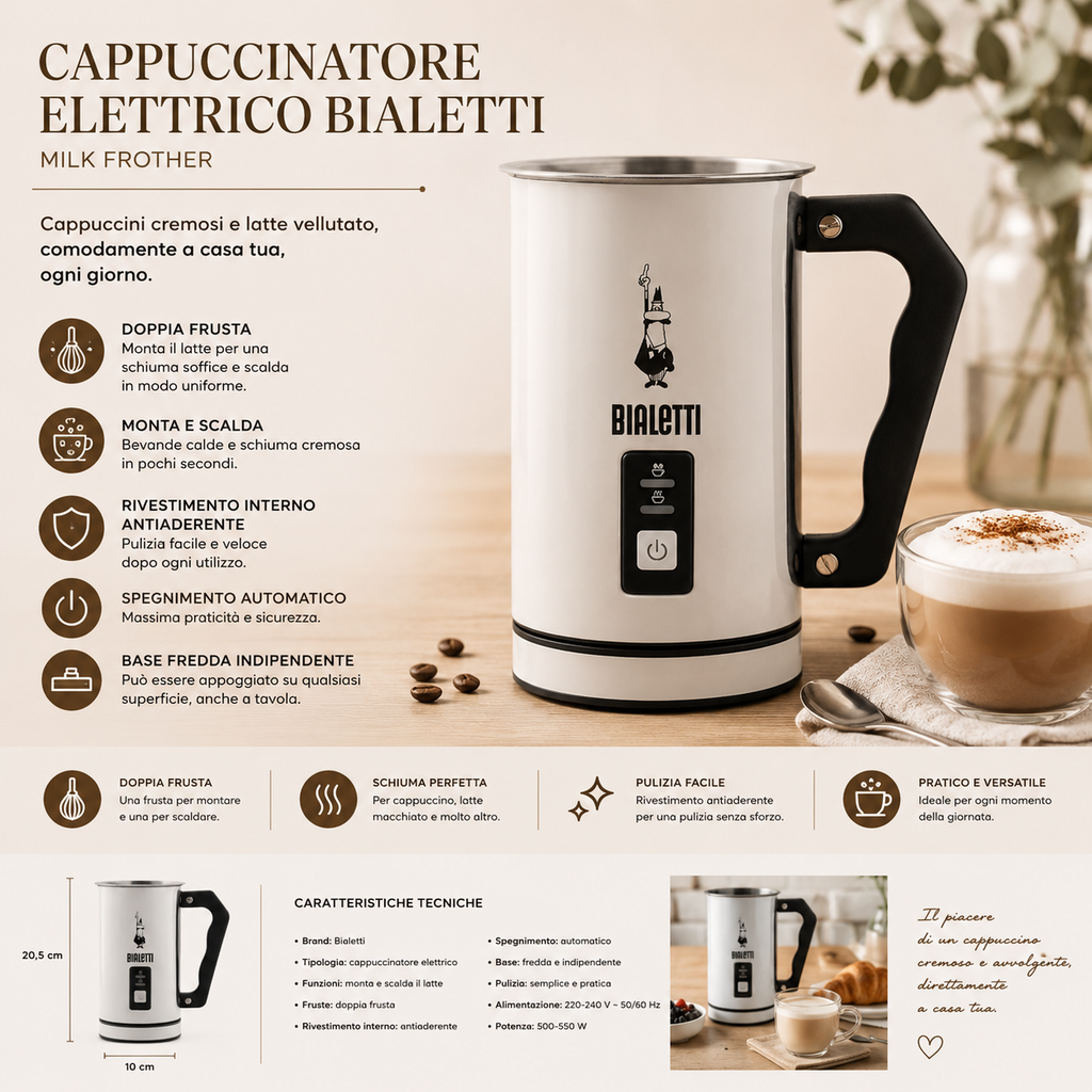Cappuccinatore Elettrico Bialetti Milk Frother
