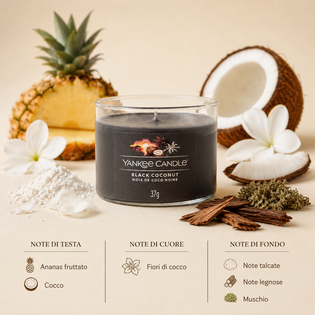 Yankee Candle candela mini Black Coconut