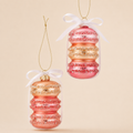 Decoro macarons in vetro rosa