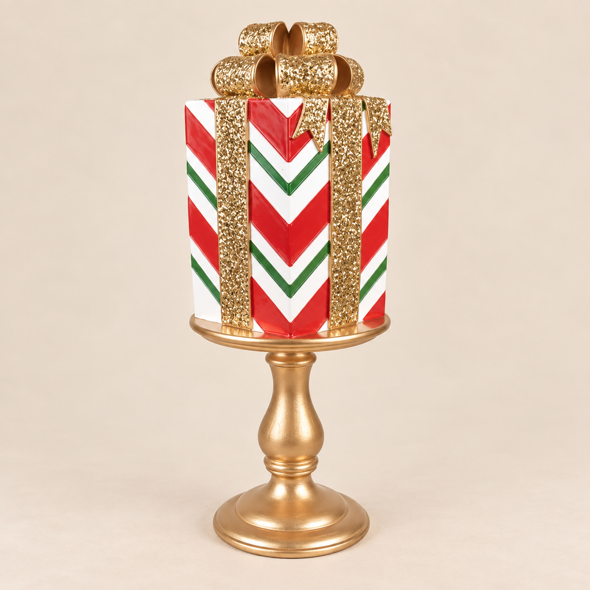 Pacco Regalo Natalizio su Piedistallo h.46 cm i