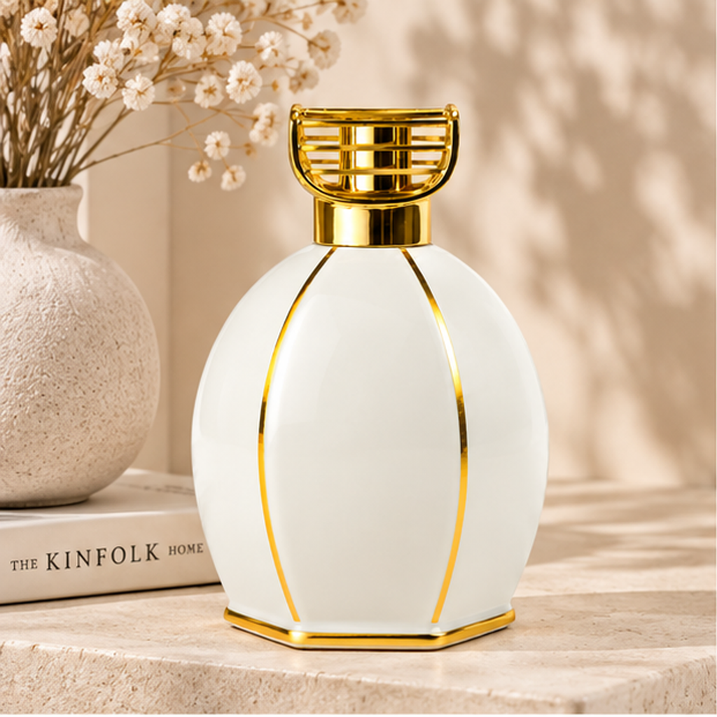 Lampada Catalitica Vogue Baci Milano Bianco e Oro 1 Litro – Maroc & Roll
