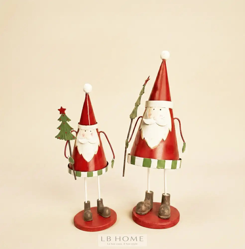 Babbo Natale metallo Decoro Natale