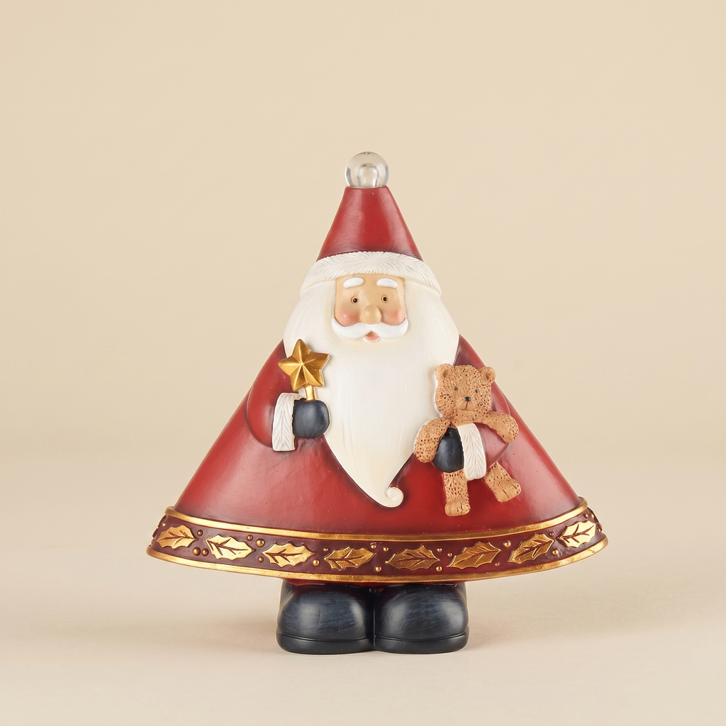 Babbo natale con led Allegria delle feste h.19cm