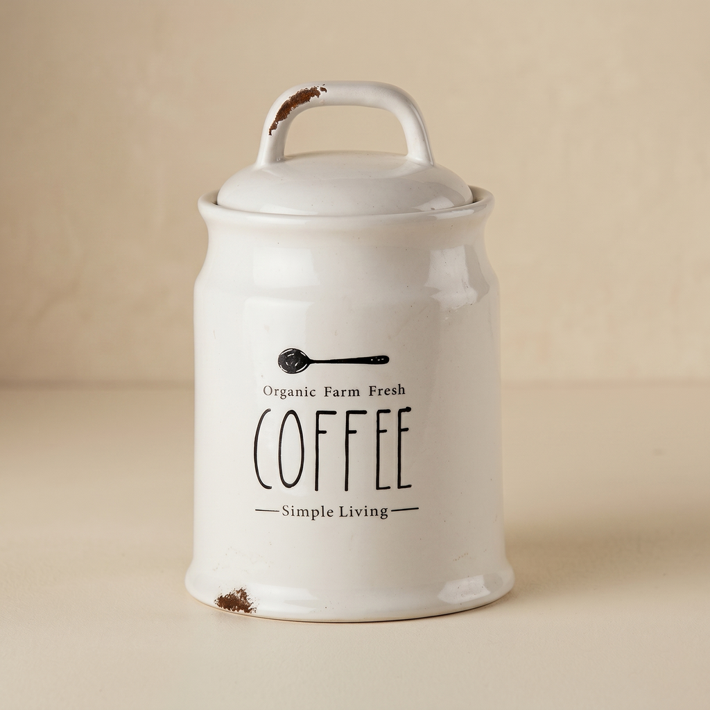 Barattolo Caffè in Ceramica Anticata