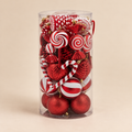 Set 36 Addobbi Natalizi a Forma di Caramelle e Dolciumi Rossi e Bianchi – Decorazioni Candy Christmas