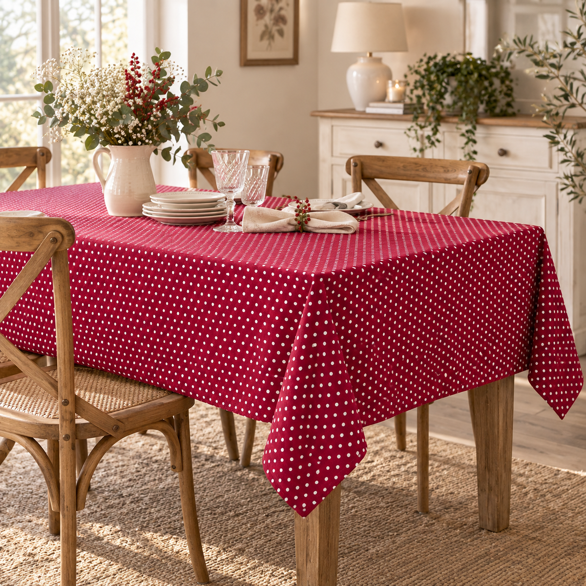 Tovaglia Berries Collection 160x270cm Pois
