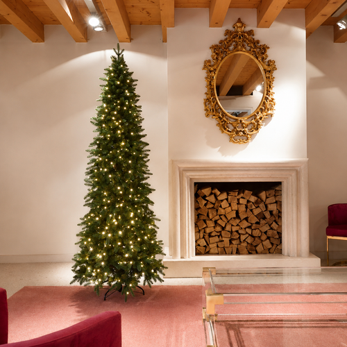 Albero di Natale Slim EDG con 610 mini LED h.240cm