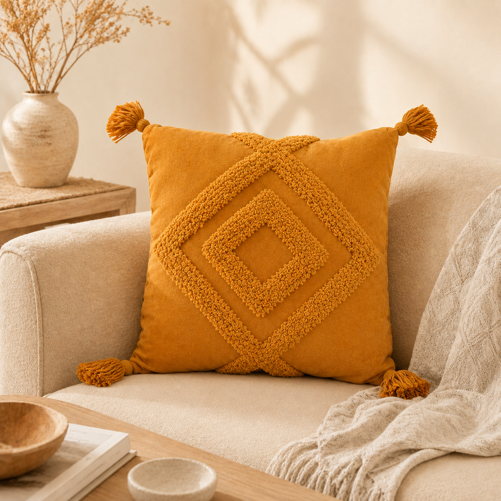 Cuscino nappe geometrie rilievo