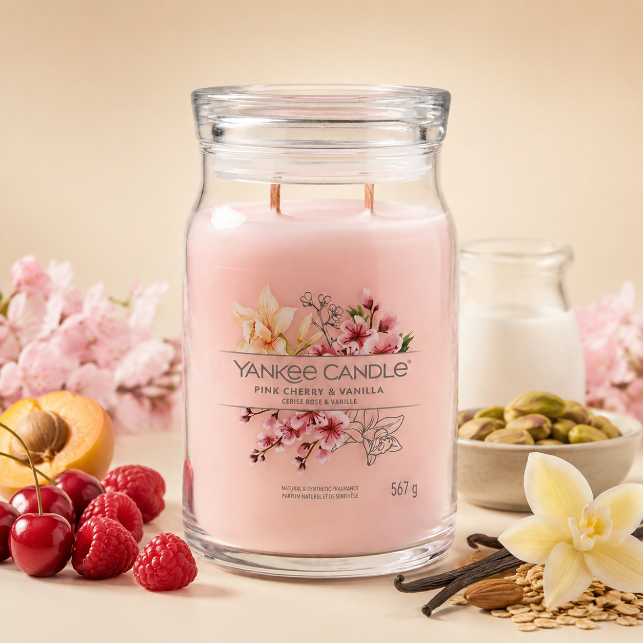 Yankee Candle Giara 567gr Pink cherry & Vanilla