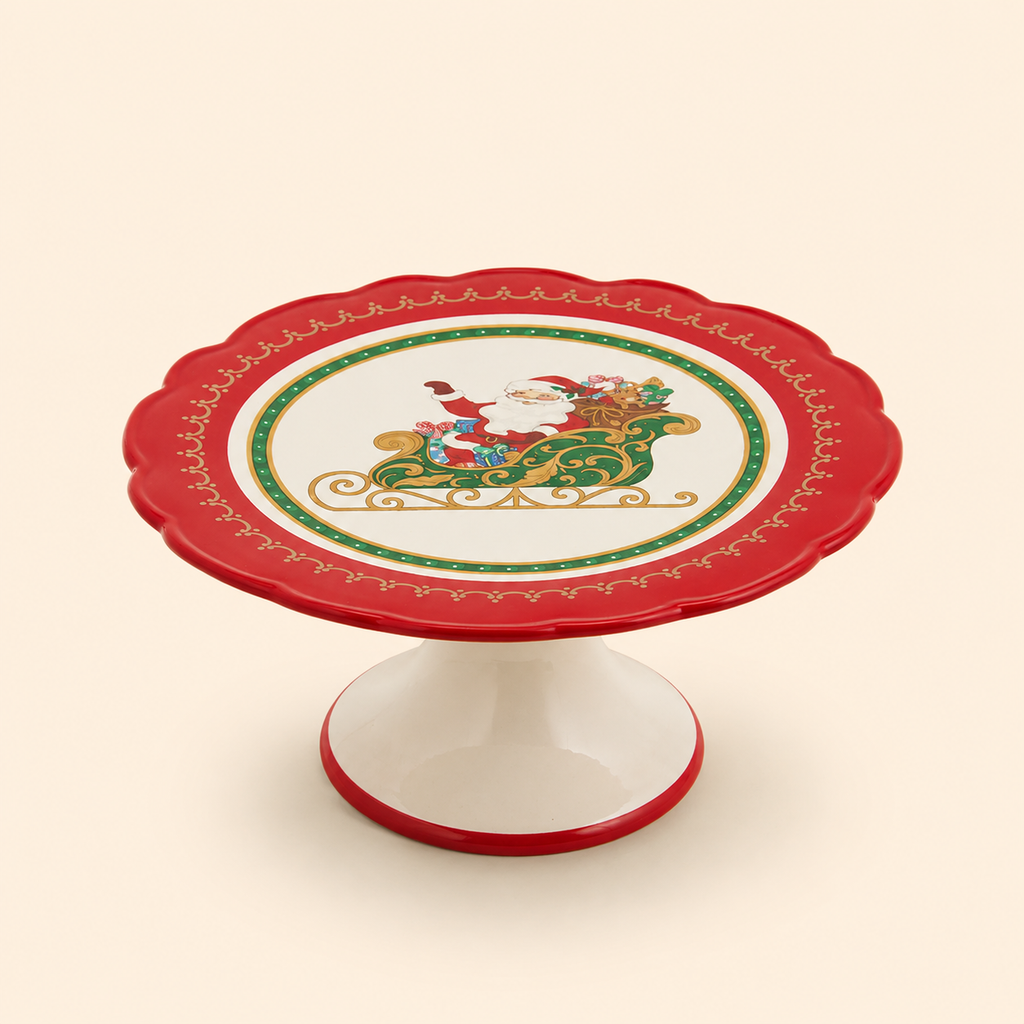 Alzata Babbo Natale in Ceramica Ø 26 cm