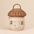 Casetta Fungo in Rattan Naturale Large 24 cm