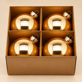 Set 4 Sfere di Natale in Vetro Oro Lucido Effetto Specchio – Ø 10 cm