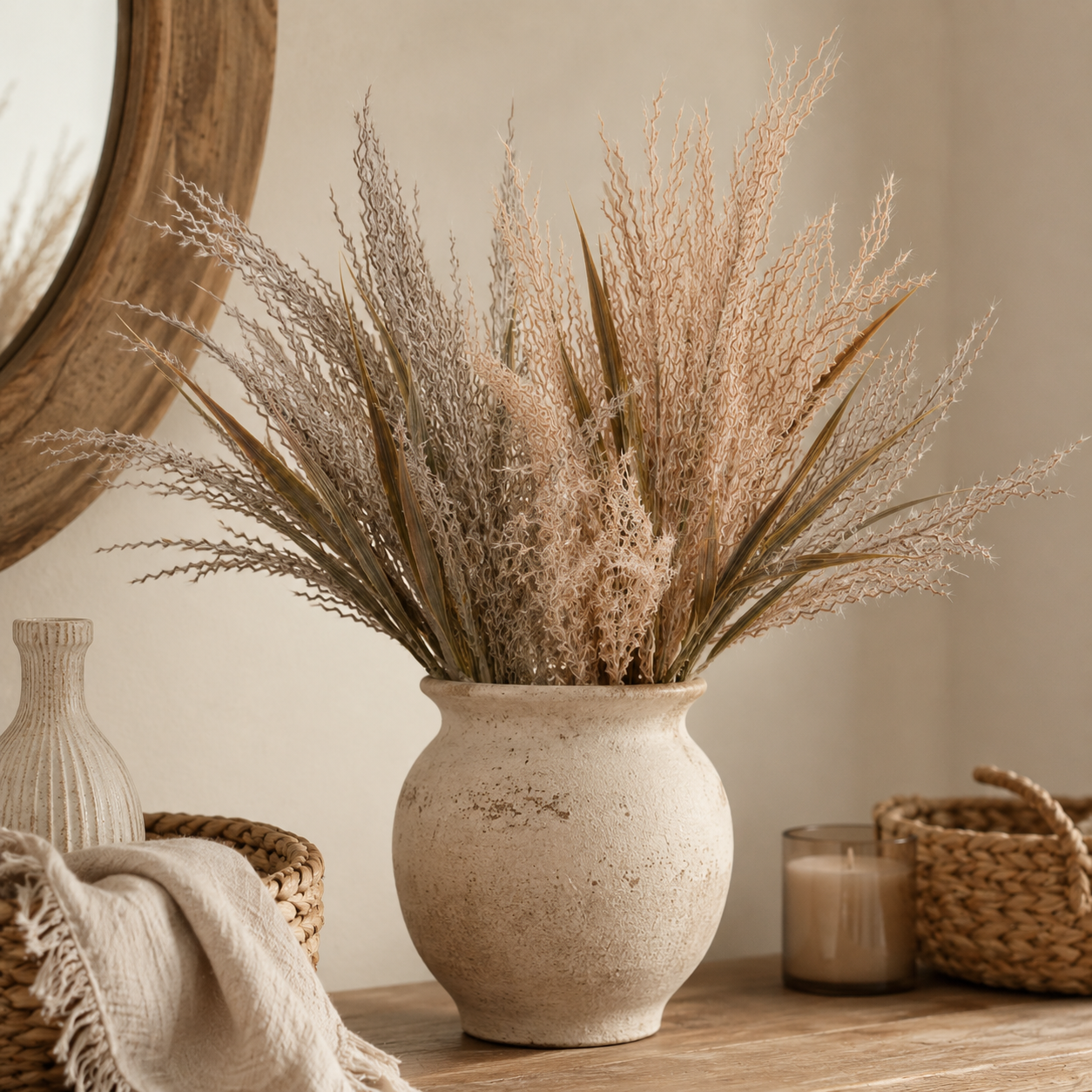 Cespuglio Pampas Dry Decorativo – H 40 cm