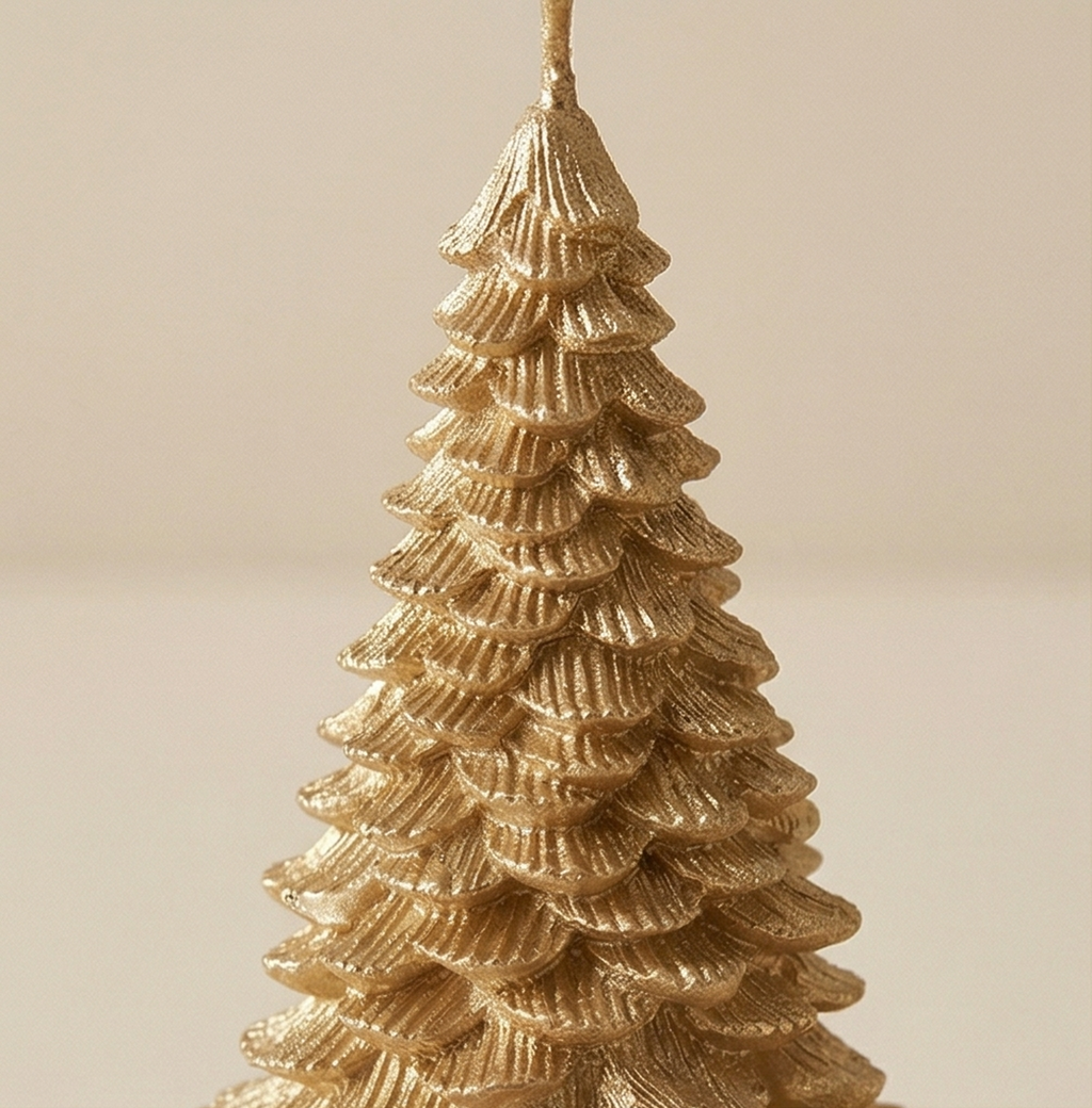 Candela Albero di Natale Oro h.12